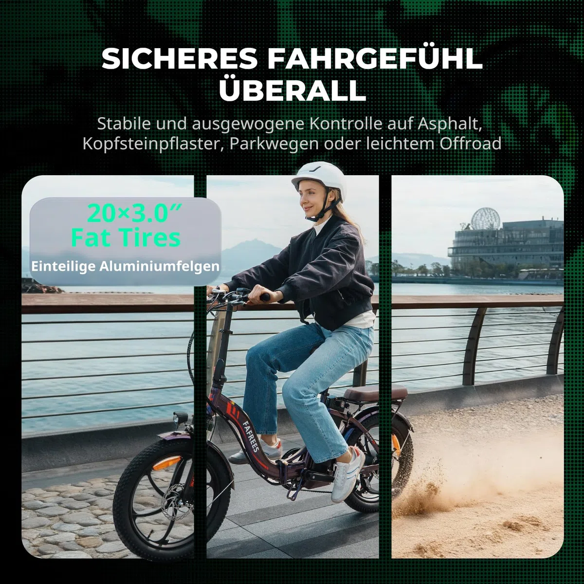 Fafrees F20 PRO Herren E Bike Klapprad 20 Zoll Fatbike [ Offiziell ] Elektrofahrrad 36V 20AH Akku, Damen E-Bike Elektrisch Fahrrad 250W, Ebike 25km/h, Klappbar E Mountainbike Erwachsene 140kg
