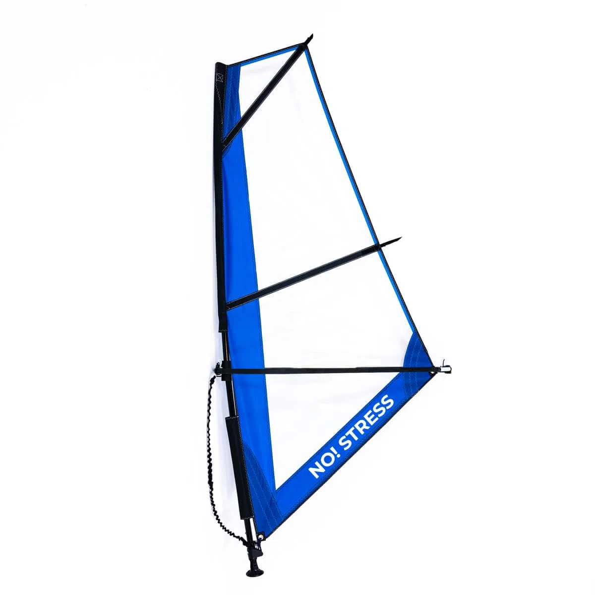 No Stress Windsup Rig 3m² I Kompaktes Windsurf-Rigg Set mit 2-teiligem Epoxy-Mast 300 cm I Verstellbarer Gabelbaum 110-160cm cm I Kardangelenk-Mastfuß I Inkl. Transporttasche I Ideal für WindSUP Board