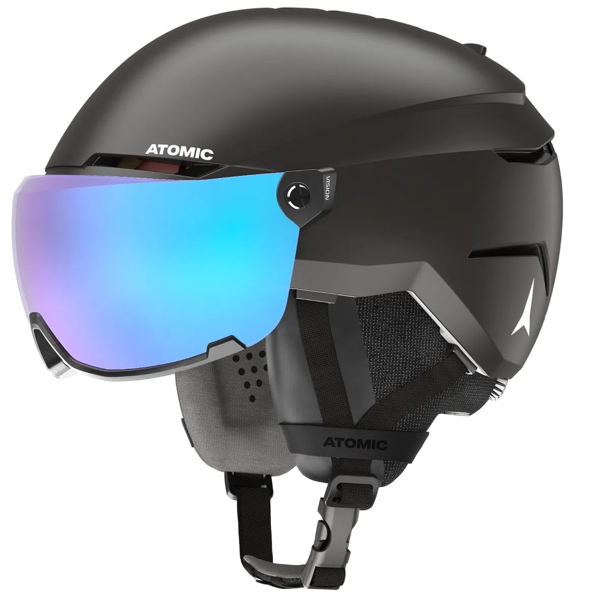 ATOMIC SAVOR VISOR JR Skihelm mit Visier - Für Kinder & Jugendliche - Max. Stoßdämpfung - Active Aircon Belüftung - Brille mit High End-Verspiegelung