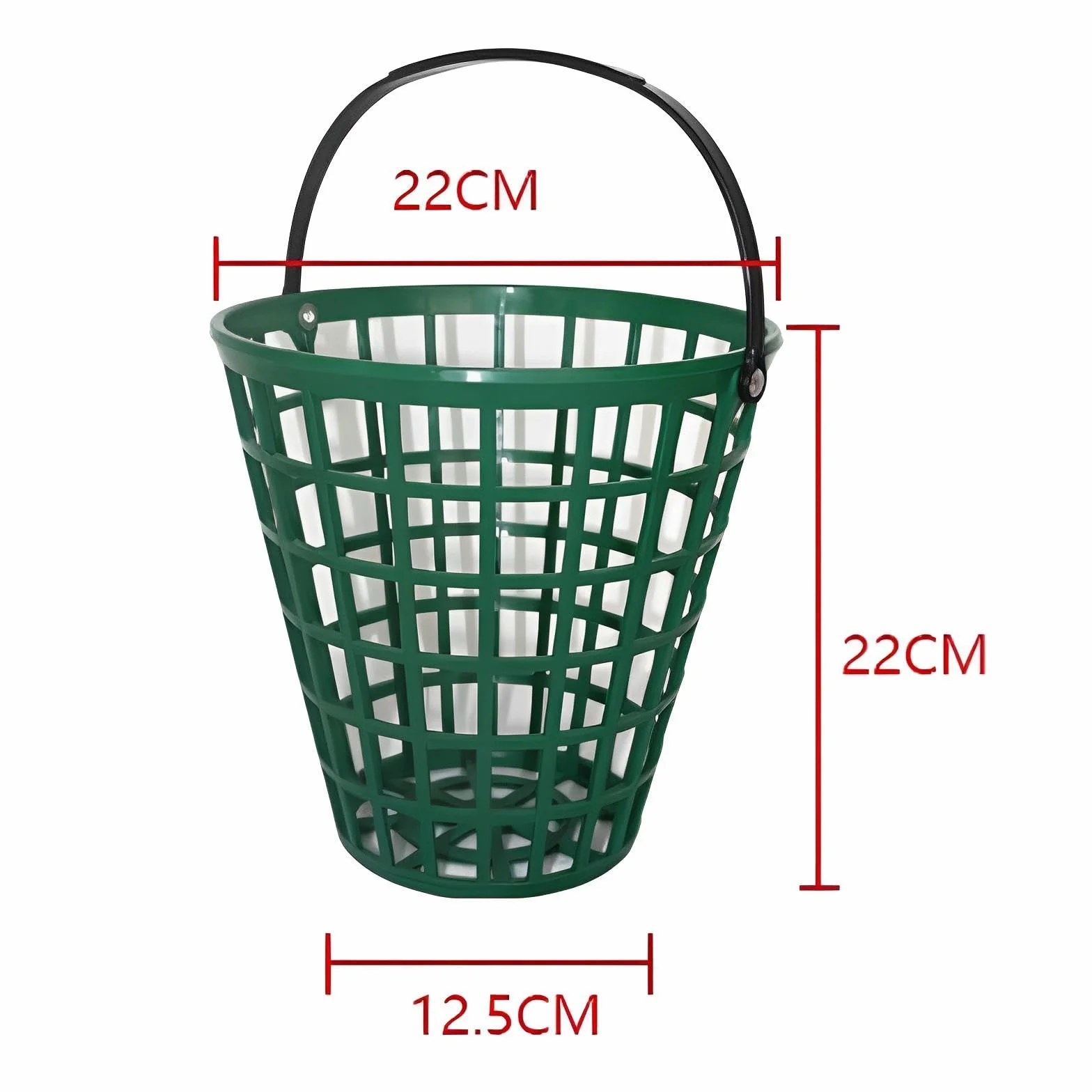 harayaa Golfball-Korb, Golf-Range-Eimer-Träger, Trainings-Golfball-Behälter, Golfwagen-Zubehör, tragbarer Golfball-Eimer für Präsentationsübungen, Hält 75 Bälle