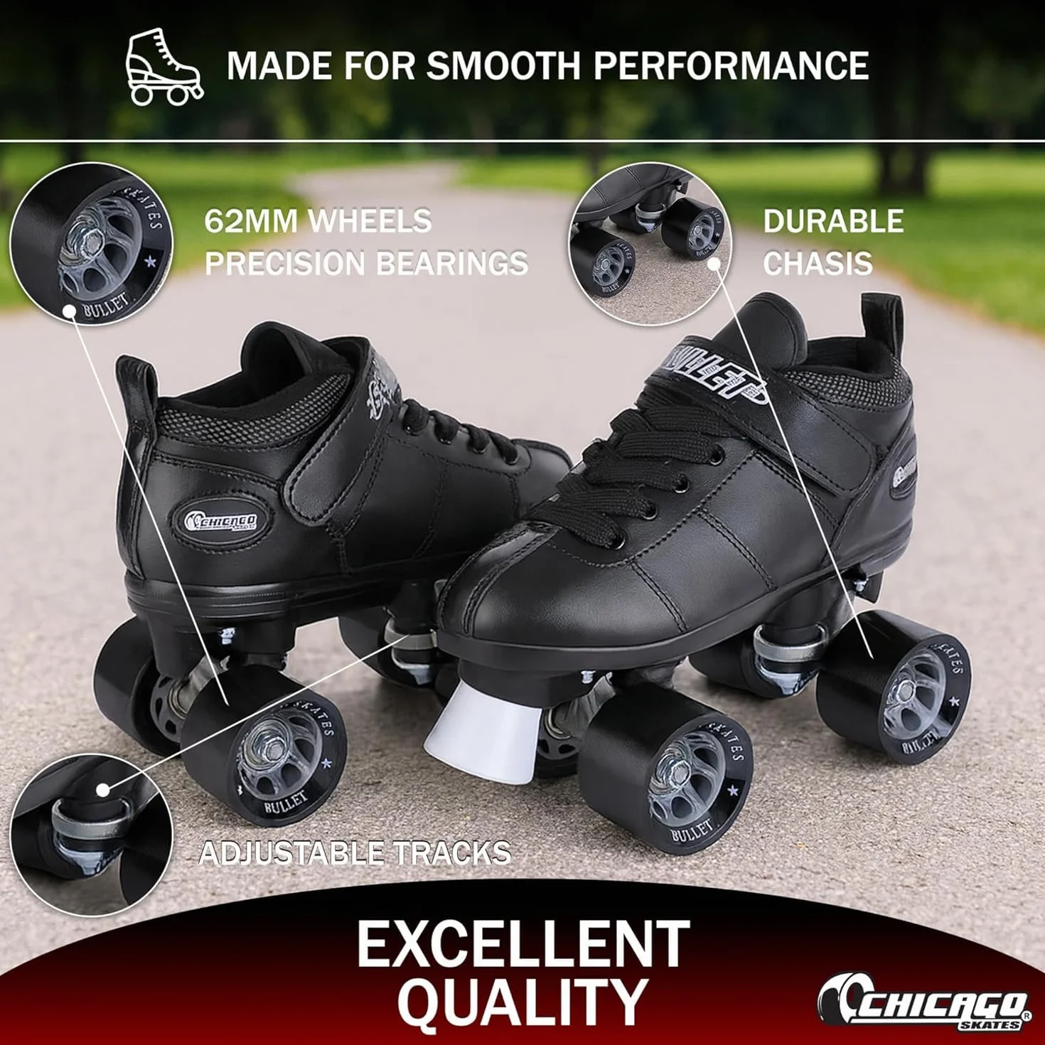 Chicago Skates Bullet Herren Speed Rollschuh