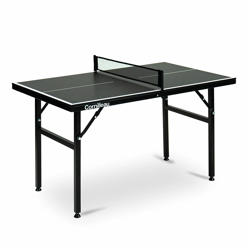 CORNILLEAU Mini Tischtennisplatte – Kompakt, höhenverstellbar und klappbar – 125 x 75 cm – Set mit 2 Schlägern und 3 Tischtennisbällen – Perfekt für Kinder und Erwachsene