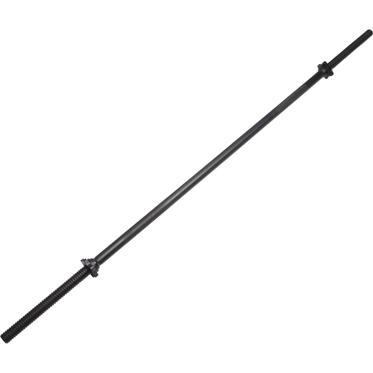 GORILLA SPORTS® Langhantelstange - 170cm, mit 2 Sternverschlüssen, 30mm, bis 200kg belastbar, Griff gerändelt, rutschfest, Chrom, Silber/Schwarz - Hantelstange, Langhanteln, Langhantel-Stange