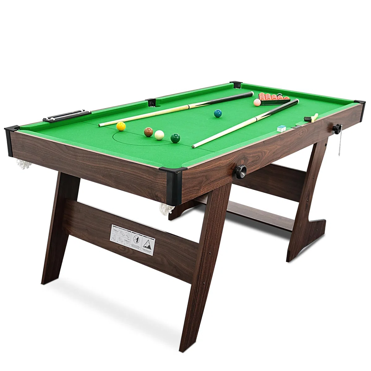 HLC Billardtisch klappbar mit kompletten Zubehör 183 * 91.5 * 79 cm DREI Farben, für Ihre Familie und ihre Kinder. grün