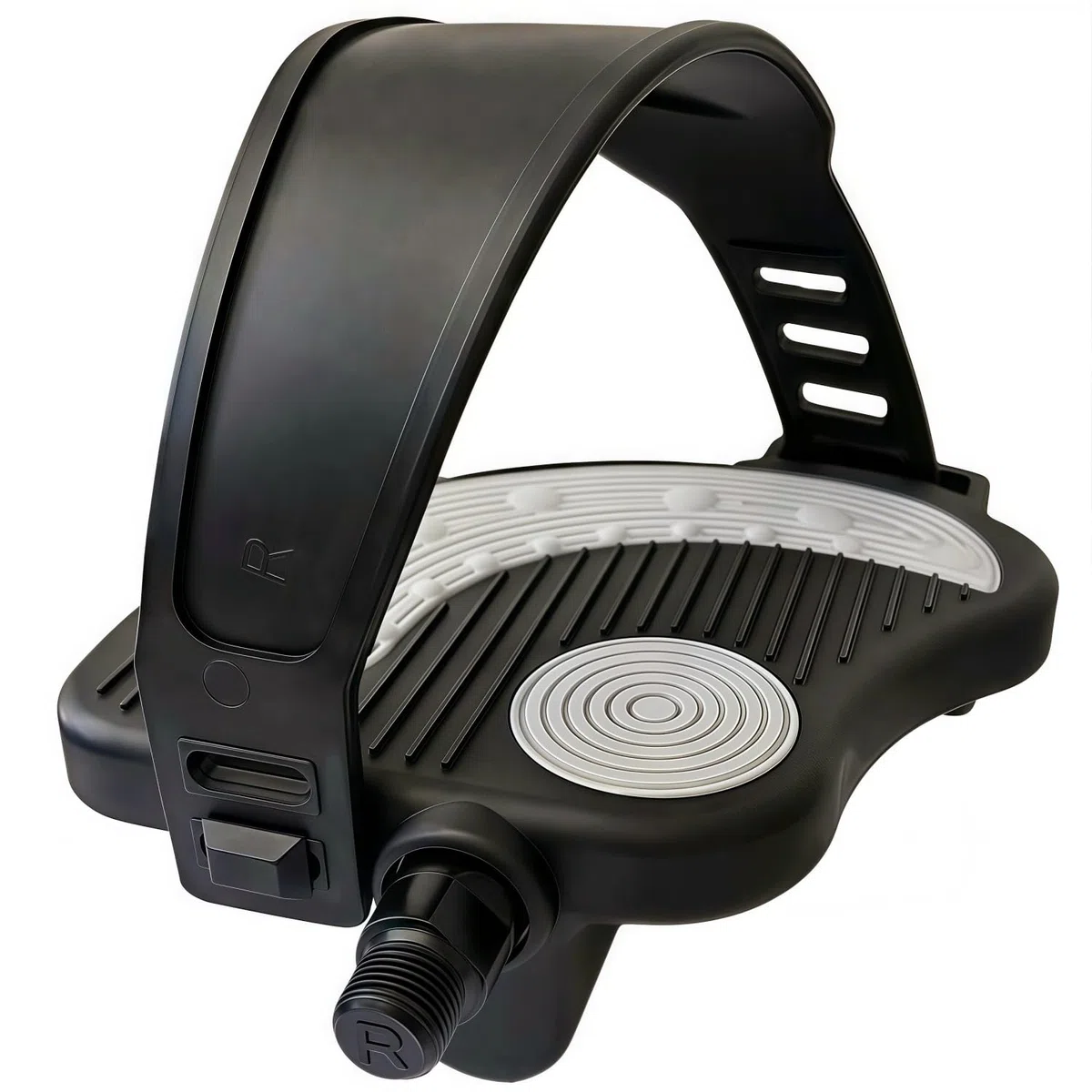 YBEKI 1 Paar Premium Heimtrainer Pedale mit Riemen – 9/16″ (14,3 mm) & 1/2″ (12,7 mm) Spindel – Universell kompatibel mit Peloton, Schwinn, Kettler, Christopeit – Indoor Cycling Pedale