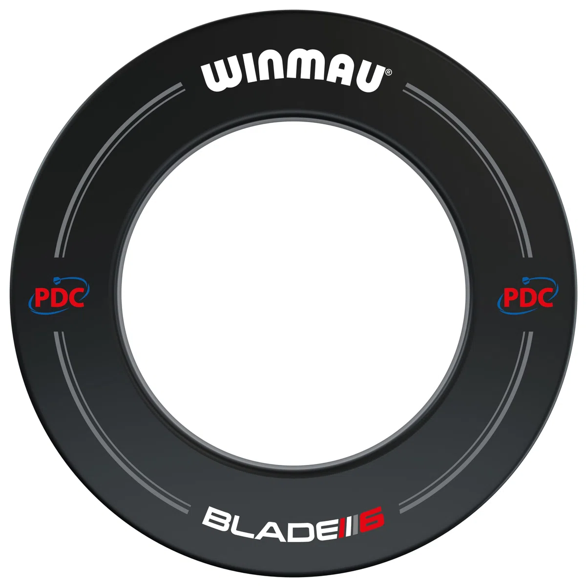 WINMAU Blade 6 Turnierdartscheibe Dartboard Surround Set inklusive Dartscheibe mit Winmau PDC Surround und Oche Linie Abstandslinie