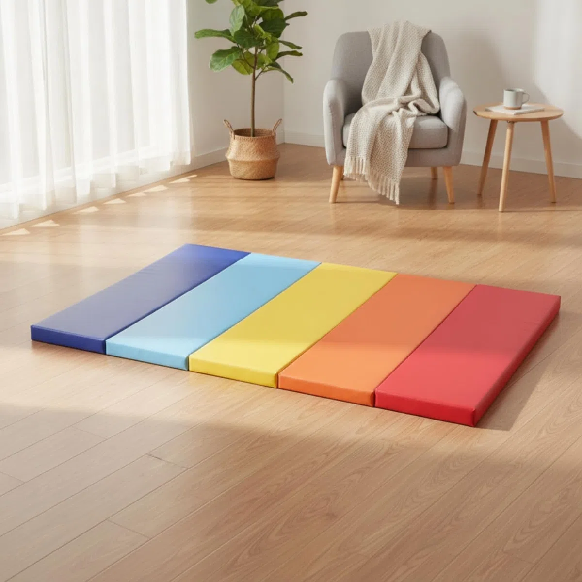 Milageto Faltbare Sportmatte faltbar klappbare Gymnastikmatte gepolstert klappbare Sportmatte für Gymnastik, Zuhause