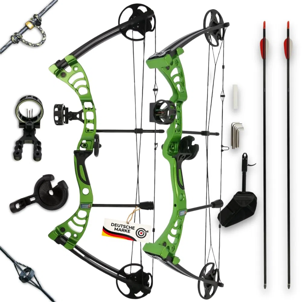 Drake Gecko RTS, 30–55 lbs, Compoundbogen, Farbe: Grün | perfekt für Jugendliche und Erwachsene, ein echter Hingucker im Bogensport