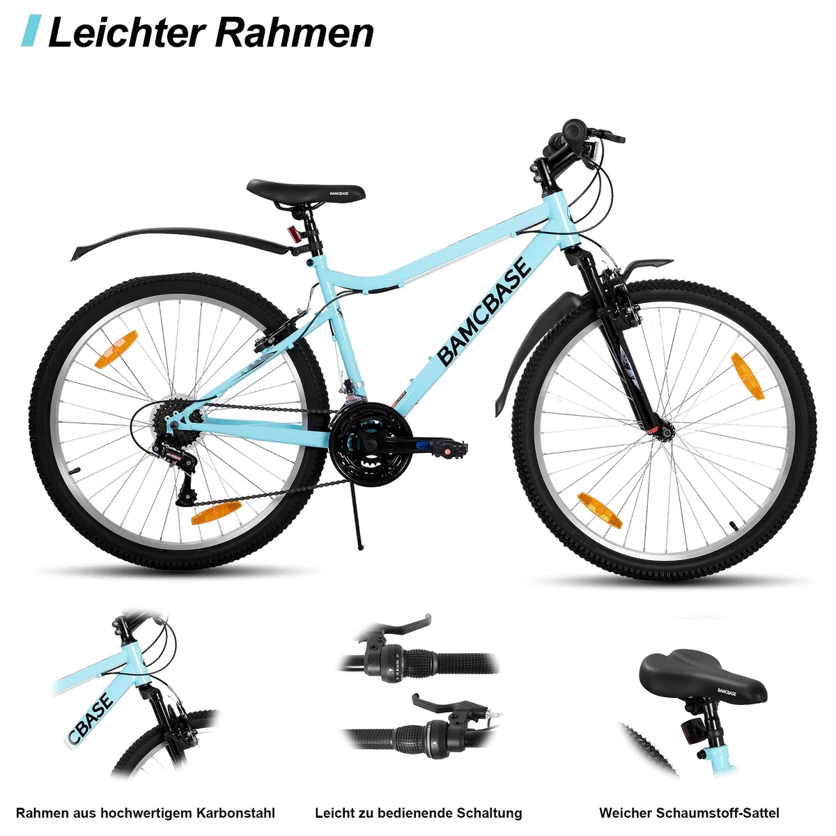 Hiland 26 Zoll Mountainbike für Frauen, 18-Gang Schaltung, Damen Mountainbike mit V-Bremsen, Robustes MTB für Frauen, Mehrere Farben