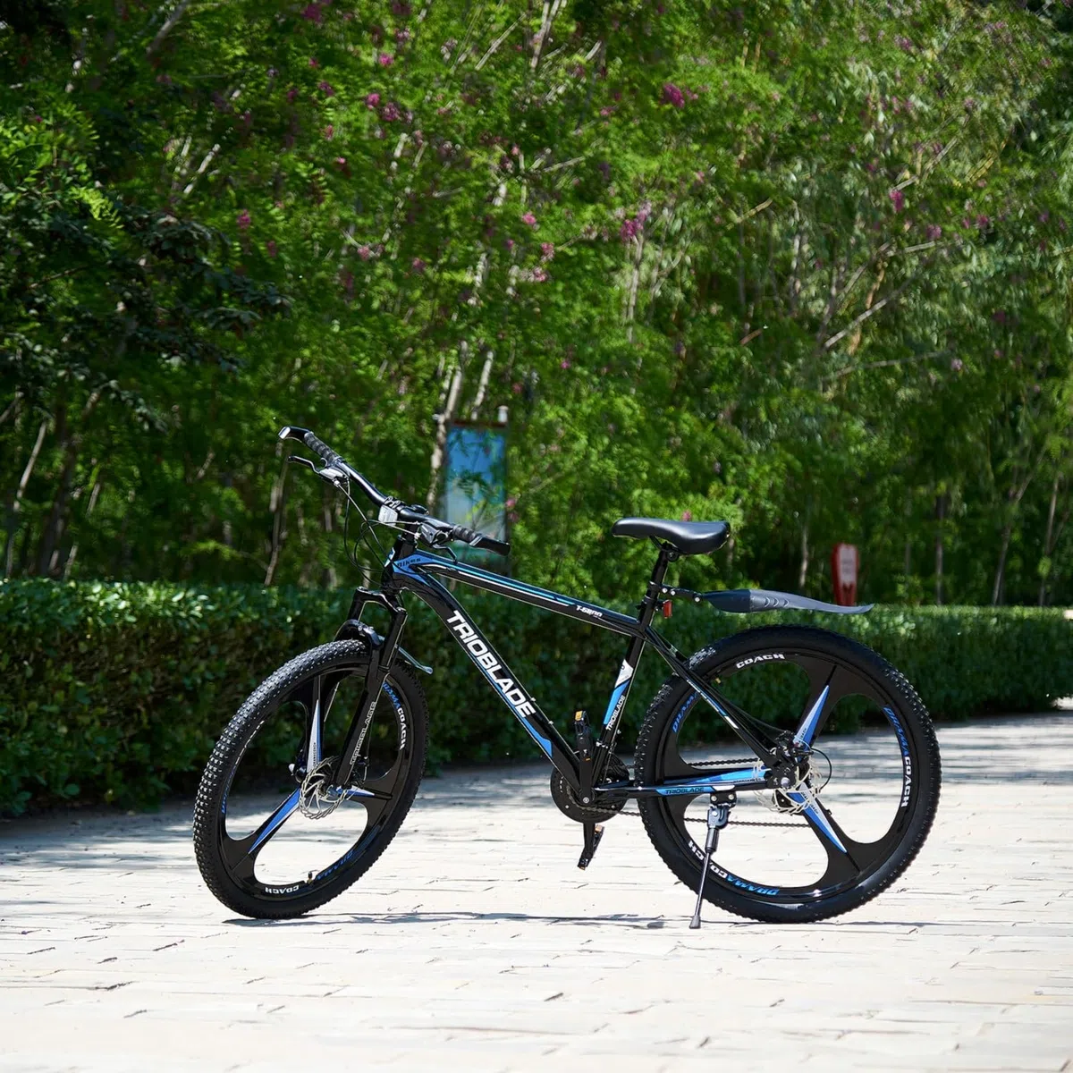 24/26/27.5 Zoll Allterrain Mountainbike,21-Gang Shimano Erwachsener Mountainbike mit Scheibenbremse und Schlammbrett,High-Carbon Stahlrahmen MTB Fahrrad,Mehrere Farbe