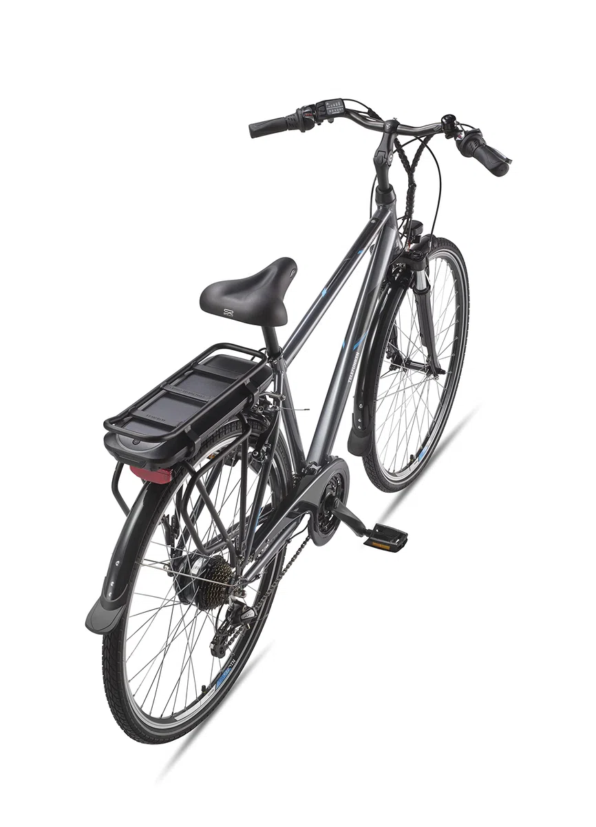 TELEFUNKEN E-Bike 28 Zoll für Damen & Herren | Trekking-Fahrrad mit 21-Gang Kettenschaltung | Elektrofahrrad mit 250W Hinterradmotor und Li-Ion-Akku | Pedelec mit V-Bremsen und LED-Beleuchtung