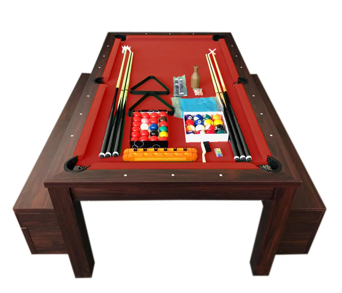 Billardtisch Billard 7 FT Neue Billard-Spiel mit Tischplatte und Containerbänke