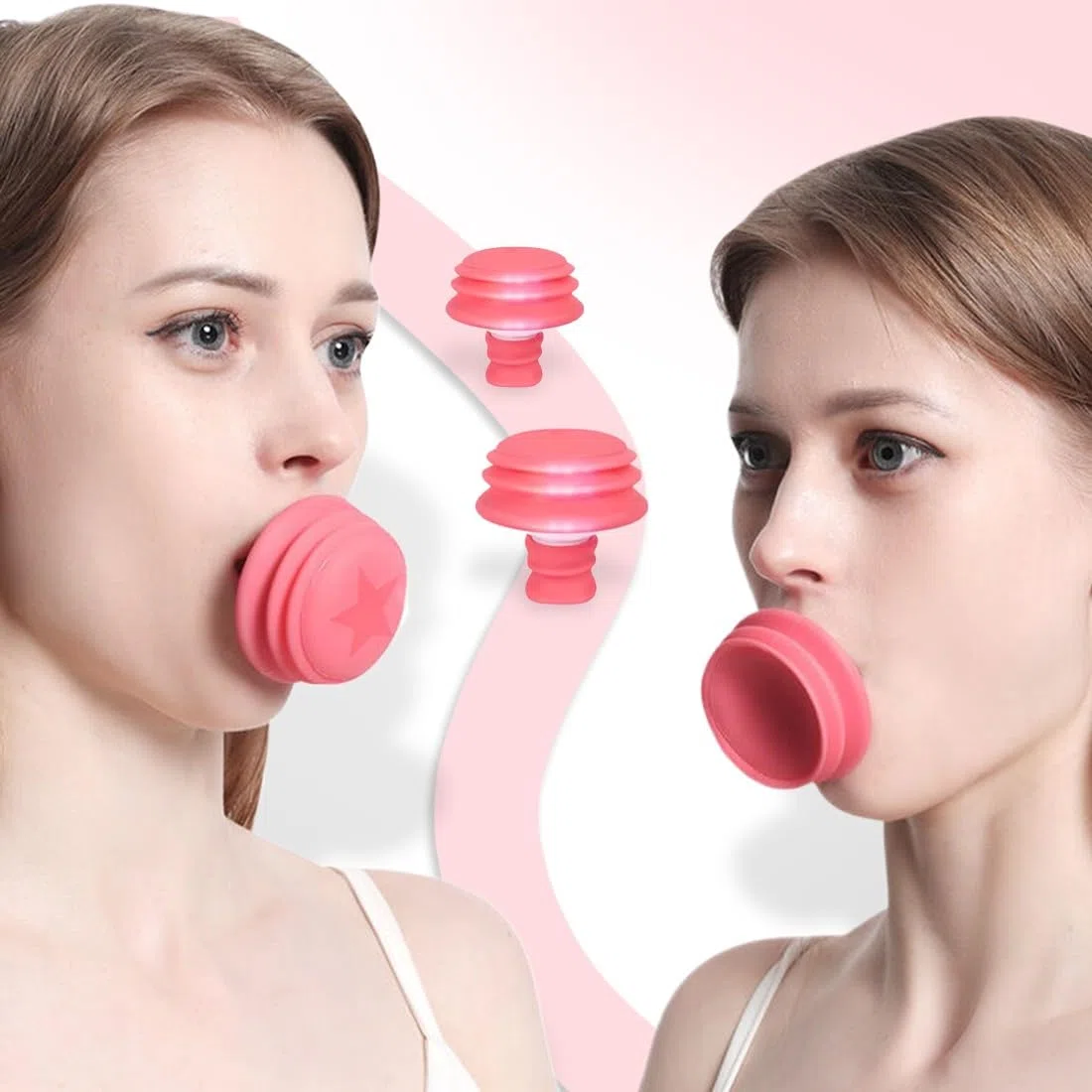 V Face Gesichtsmuskeltraining Jaw Trainer Kiefertrainer, Doppelkinn Entferner,rainer für Gesicht, Mund, Meißel und Verbesserung der Kieferlinie