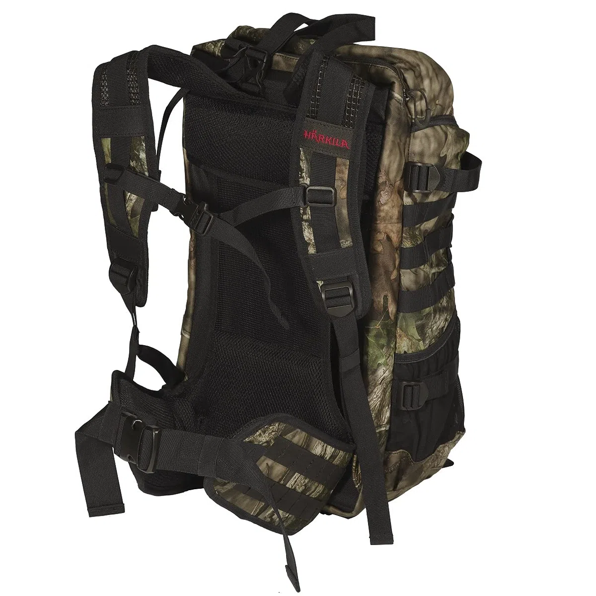 Härkila Moose Hunter 2.0 Jagdrucksack 36 Liter mit Gewehrhalter - Pirschjagdrucksack wasserabweisend Camouflage - Rucksack für die Jagd mit Beckengurt