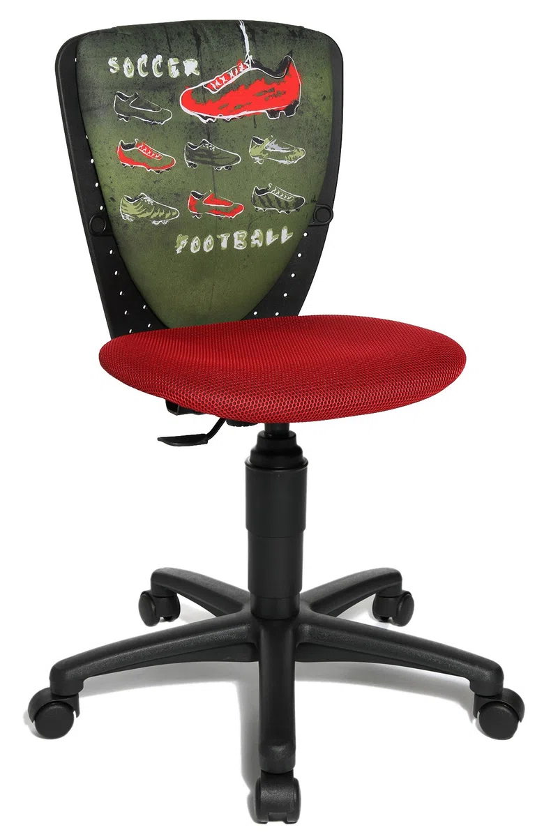 Topstar Nic 70570JD0 Soccer Drehstuhl, schwarz/rot, 39D x 43W x 94H cm