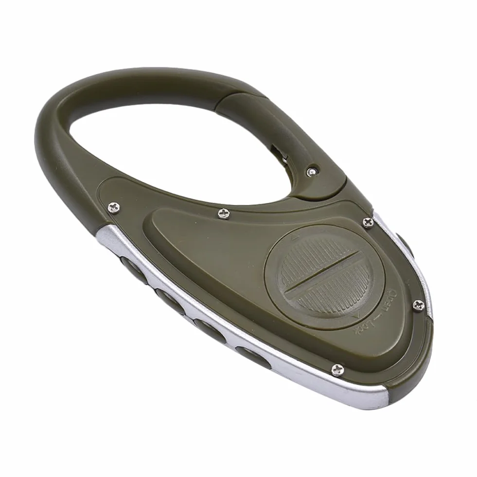 Digital Wanderhauthärte - Tragbares Carabiner -Barometer, Outdoor - -Thermometer | Essentielles Rucksack -Überlebensgetriebe Tool, Männer Frauen Explorer Multifunktional Camping Genauer Leistun