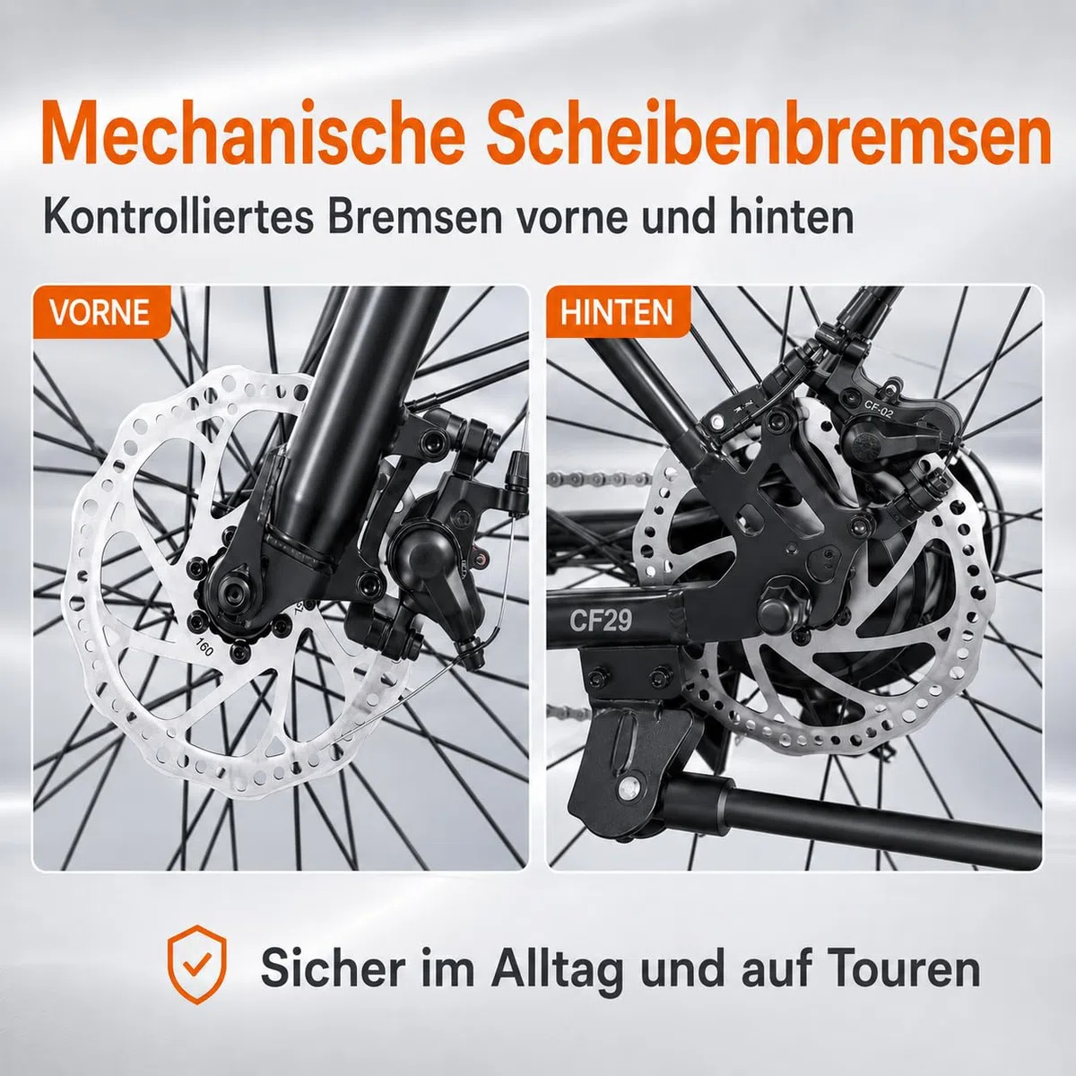 29 Zoll E-Mountainbike Herren, Elektrofahrrad mit 48V 15Ah Akku bis 100 km, 250W Pedelec, 45 Nm, 21-Gang Schaltung, Scheibenbremsen, LED Display für Fahrten im Freien Offroad E-Bike