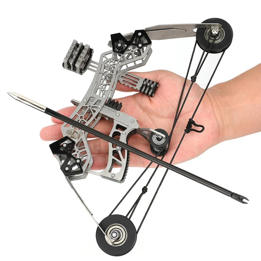 SHARROW Compound Bogen und Pfeile Set für Jugend und Erwachsene, Taschenbogen Compoundbogen Pfeile Kit mit Zielscheibe für Bogenschießen Outdoor Schießen (Typ 9)