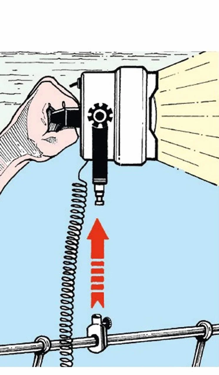 Osculati Night Eye Scheinwerfer, Messing verchromt 12 V
