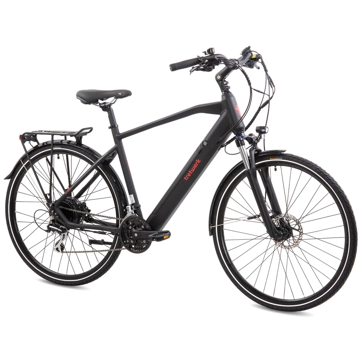 TRETWERK - 28 Zoll E-Bike Herren Pedelec - Bronx 5.0 - E-Trekkingbike Herrenfahrrad mit hoher Reichweite und 24 Gang Shimano Kettenschaltung - Elektrofahrrad mit Hecknabenmotor 250W, 36V