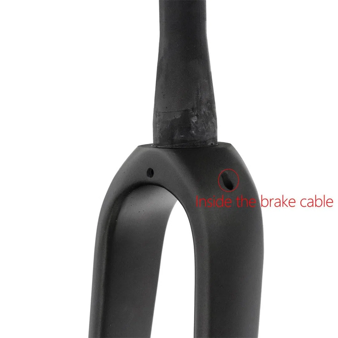 Carbon Rennrad Starrgabel 700C Gravel-Gabel Steckachse 12x100mm Scheibenbremse Fahrrad-Gabel Gerade/konisch Vorderradgabel Mit Wasserflaschenhalterung (Color : Matte Black, Size : Tapered)