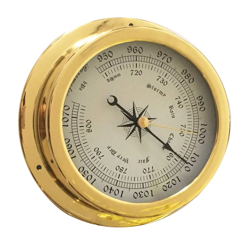 4 Zoll 4 PCS/Set Thermometer Hygrometer Barometer Uhren Uhr Kupfer für Shell Marine für Smart Hygrometer Thermometer