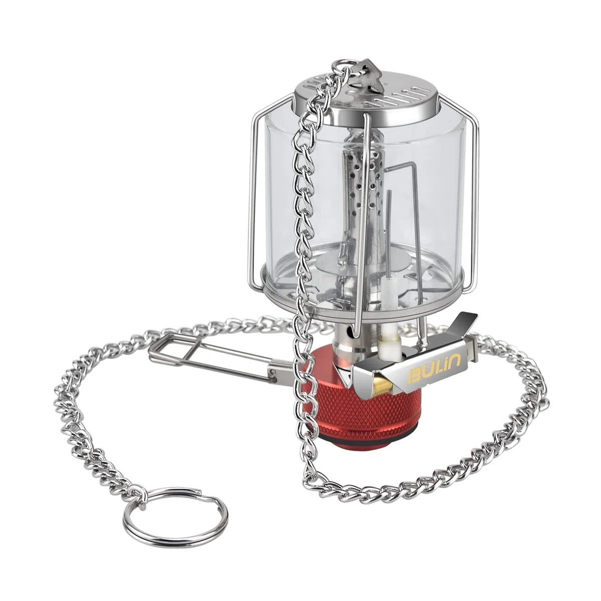 Tentock Leichte Gaslaterne im Freien Tragbare Aluminium Gaslaterne Camping mit Adapter und Hängenden Kette für Wandern Picknick